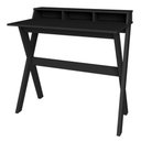 Ver imagem 1 de Mesa Escrivaninha Escritorio 3 Nichos 90 cm Preto Artany