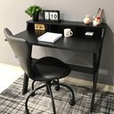 Ver imagem 6 de Mesa Escrivaninha Escritorio 3 Nichos 90 cm Preto Artany
