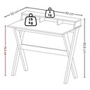 Ver imagem 3 de Mesa Escrivaninha Escritorio 3 Nichos 90 cm Preto Artany