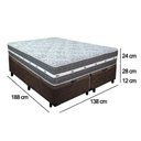 Ver imagem 4 de Cama Box Baú Casal Bipartido Suede + Colchão Anjos Black Graphite Molas Ensacadas 138cm Suporta At