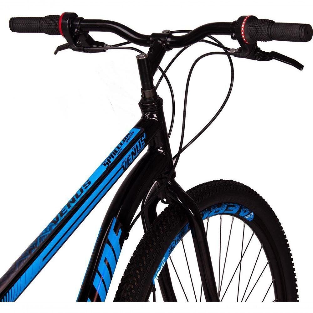 Bicicleta 29 Spaceline Vênus Aço 21 Marchas Freio a Disco Preto+