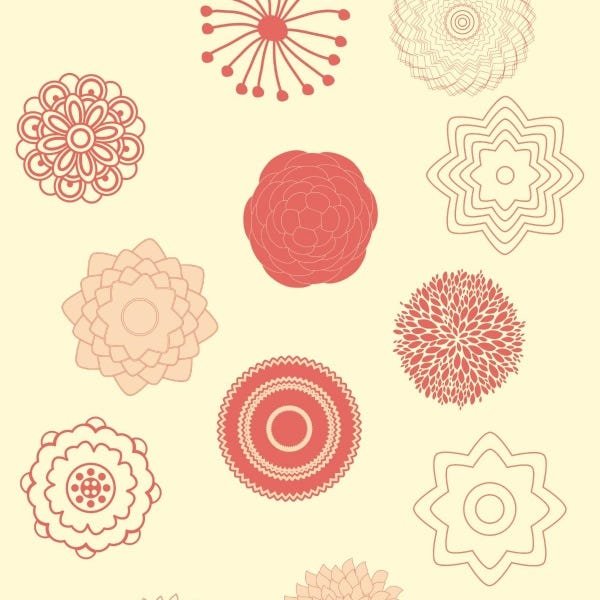 Papel De Parede Adesivo Lavável Esboço De Flores 12m - 1