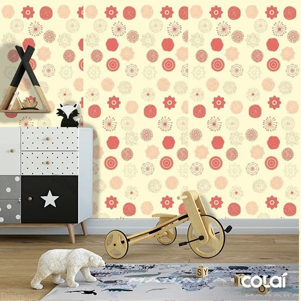 Papel De Parede Adesivo Lavável Esboço De Flores 12m - 6