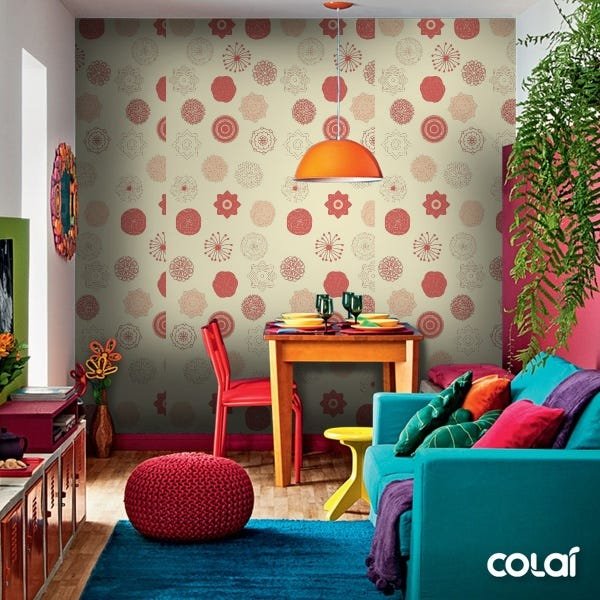 Papel De Parede Adesivo Lavável Esboço De Flores 12m - 5