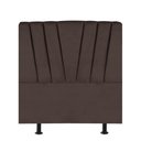 Ver imagem 1 de Cabeceira Estofada Bélgica 90cm Solteiro Para Cama Box Quarto Suede Marrom - Gat Magazine