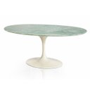 Ver imagem 2 de Mesa de Jantar Saarinen Oval 137x90 Cm Tampo Mármore Verde da Vinci & Base Off White