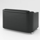 Ver imagem 5 de Kit 02 Poltronas Decorativas + Namoradeira Tilla 2 Lugares Cor:preto