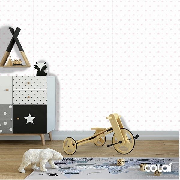 Papel de Parede Adesivo Lavável Coroa Princesa 15m - 2