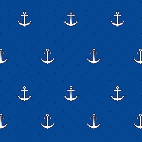 Papel de Parede Adesivo Lavável Âncora Azul Escuro 12m - 1