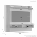 Ver imagem 2 de Painel Agrado para TV até 65" JCM Movelaria - Off/Cinamomo