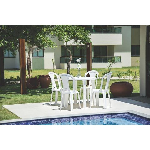 Kit 34 Cadeiras Plastica Monobloco Torres Economy Branca Tramontina