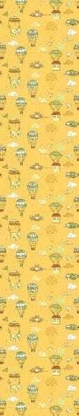Papel de Parede Lavável Balões de Fundo Amarelo 12m - 5