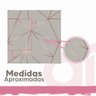 Papel De Parede Geométrico Cinza Rosê Dourado Para Sala Quarto 3d 6m - 4