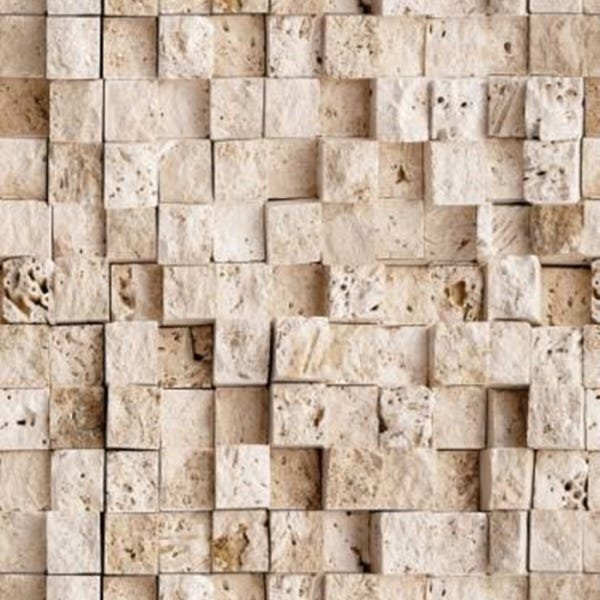 Papel de Parede Adesivo Lavável Pedra 3d Quadrada 18m - 1