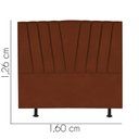 Ver imagem 3 de Cabeceira Estofada Bélgica 160CM Queen Suede Terracota - D A DECOR
