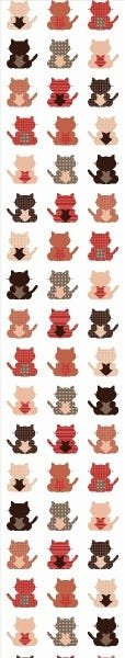 Papel De Parede Adesivo Lavável Silhueta De Gatos 6m - 7