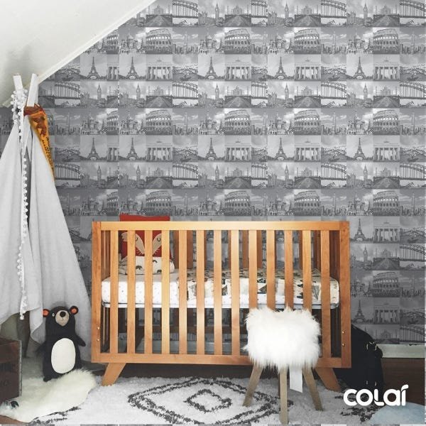 Papel De Parede Adesivo Lavável Maravilhas Do Mundo 6m - 6