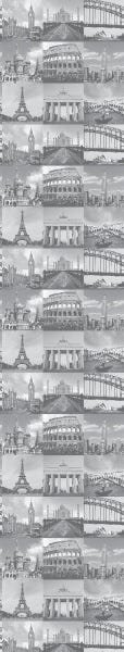 Papel De Parede Adesivo Lavável Maravilhas Do Mundo 6m - 7