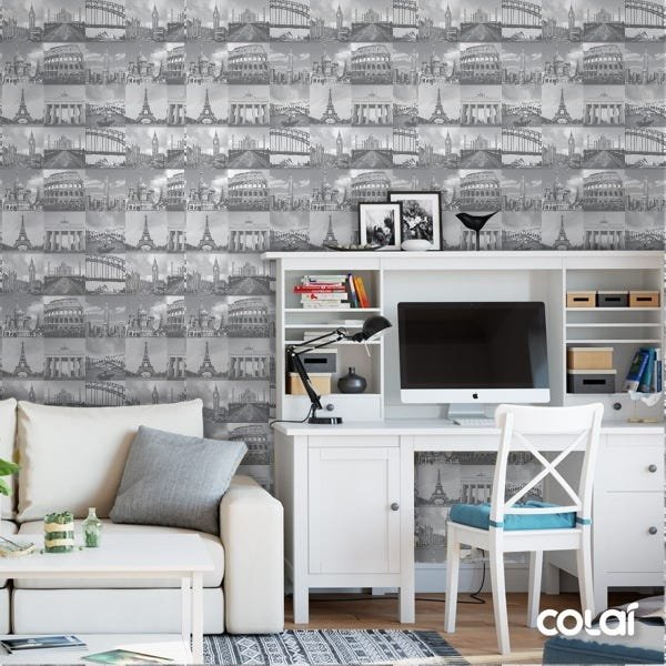 Papel De Parede Adesivo Lavável Maravilhas Do Mundo 6m - 2
