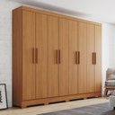 Ver imagem 1 de Guarda Roupa Casal 8 Portas 4 Gavetas Prime Marrom/Cinamomo