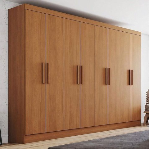 Guarda Roupa Casal 8 Portas 4 Gavetas Prime Marrom/Cinamomo