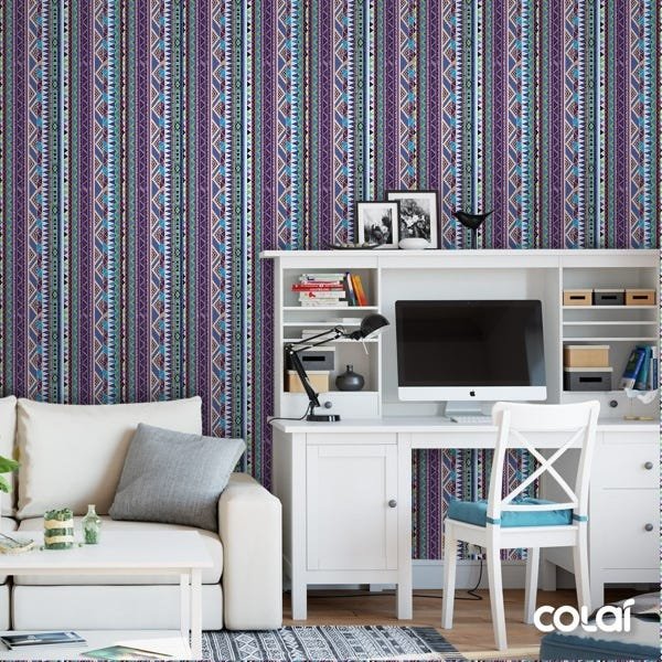 Papel De Parede Adesivo Lavável Hippie 6m - 2