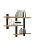 Prateleira Decorativa Multifuncional Estilo Industrial F35 Freijó/Preto Fosco - Pradel - 2