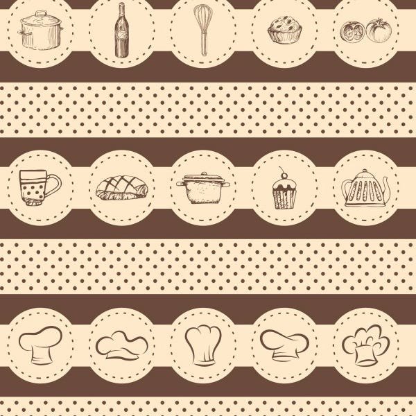 Papel De Parede Adesivo Lavável Pães 9m - 1