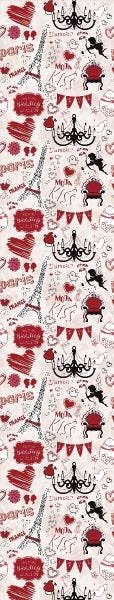 Papel De Parede Adesivo Lavável Paris Vermelho 9m - 7