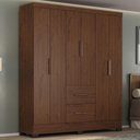 Ver imagem 2 de Guarda Roupa Casal 6 Portas 2 Gavetas Primor 181 cm Jacaranda Zanz