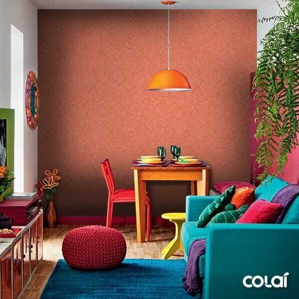 Papel De Parede Adesivo Lavável Ondas Rosê 18m - 5