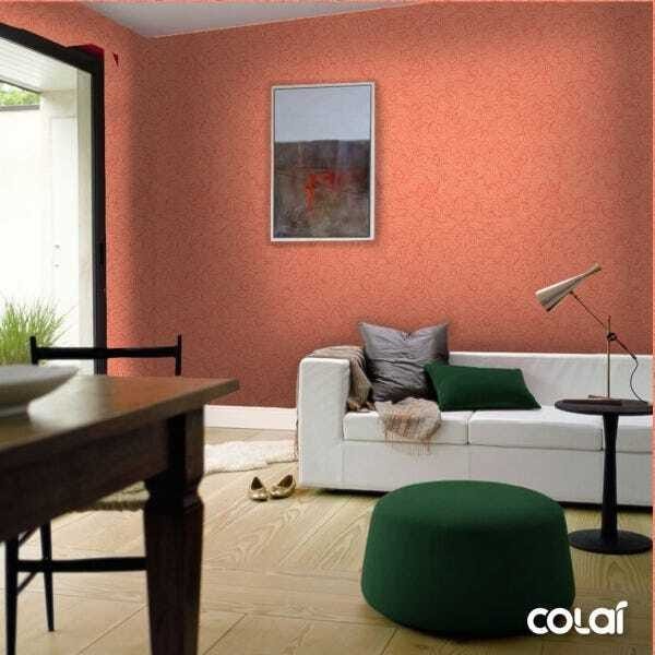 Papel De Parede Adesivo Lavável Ondas Rosê 18m - 4
