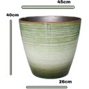 Ver imagem 2 de Vaso para Plantas Grande Decorativo Sala Jardim Alto Brilho (liso/verde-claro)