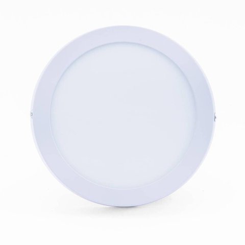 Plafon Led Sobrepor 18w Redondo 3000k Branco Quente Bivolt - Unidade