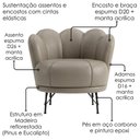 Ver imagem 5 de Poltrona Decorativa Organica Flora Pes Ferro Courino Tcs 726 Moll