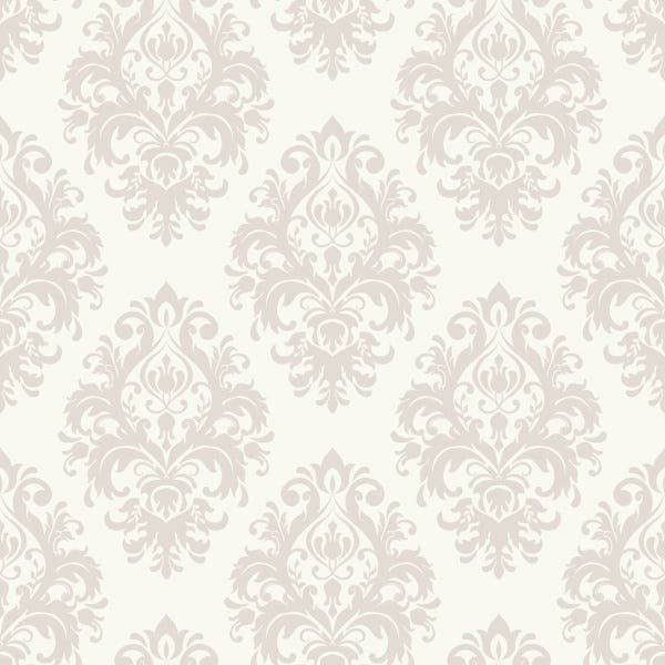 Papel De Parede Lavável Abstrato Branco E Marrom Claro 12m - 1