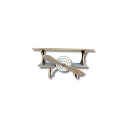 Prateleira Infantil Avião Azul e Branco - Azul e Branco - 7