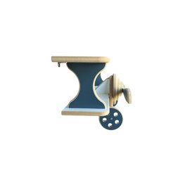 Prateleira Infantil Avião Azul e Branco - Azul e Branco - 4