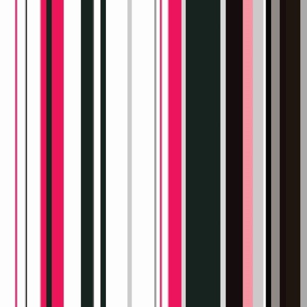 Papel De Parede Adesivo Lavável Listrado Rosa E Preto 12m - 1
