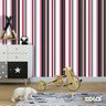 Papel De Parede Adesivo Lavável Listrado Rosa E Preto 12m - 6