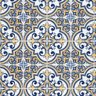 Papel de Parede Lavável Azulejo Português Vintage Azul 6m - 1
