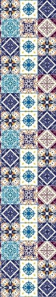 Papel de Parede Lavável Ladrilho Azulejo Português 6m - 5