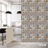 Papel de Parede Lavável Azulejo Português Marrom 6m - 3