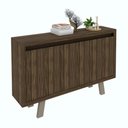 Ver imagem 2 de Balcão Escritório com 3 portas Multimóveis CR25028 Nogal/Fendi