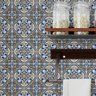 Papel de Parede Lavável Azulejo Português Vintage Azul 3m - 1