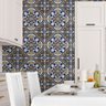 Papel de Parede Lavável Azulejo Português Vintage Azul 3m - 7