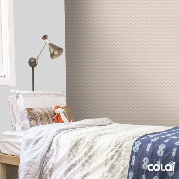 Papel De Parede Lavável Chevron Triangulares Marrom 18m - 3