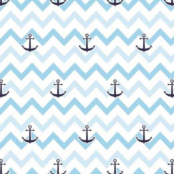 Papel De Parede Lavável Chevron Triangulares Com Âncoras 9m - 1