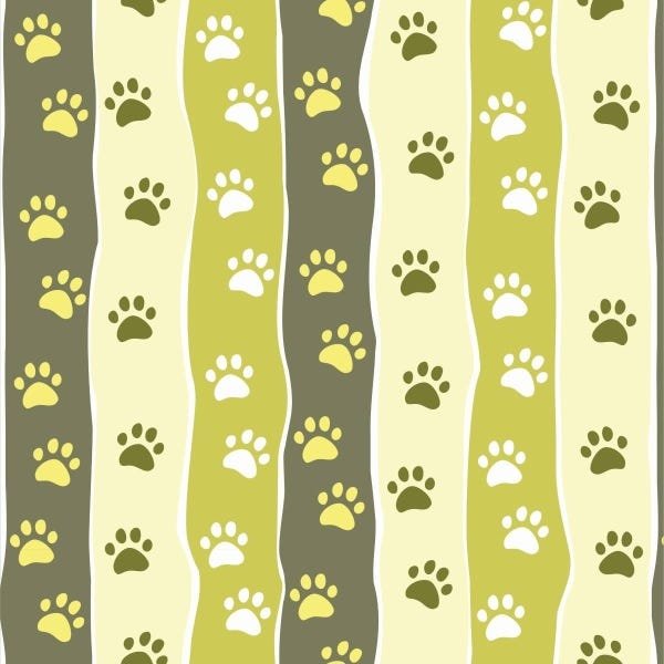 Papel De Parede Adesivo Lavável Pegadas De Pets 15m - 1