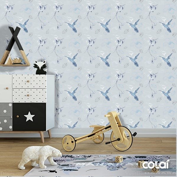 Papel De Parede Adesivo Lavável Beija-Flor 12m - 3